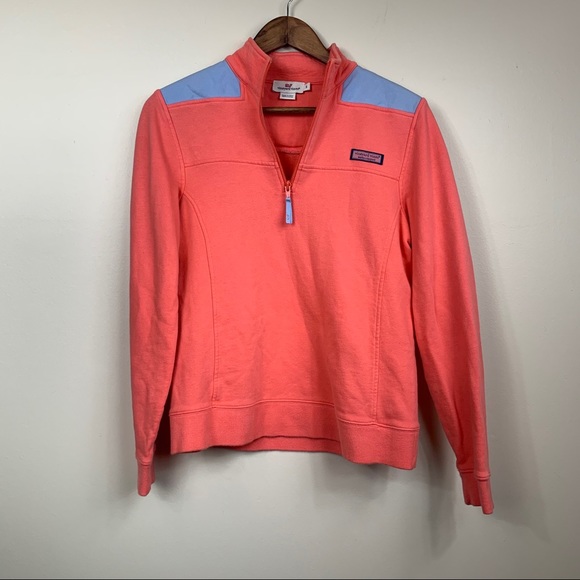 Vineyard Vines Quarter Zip Pullover Pink/Blue S - Picture 8 of 9
